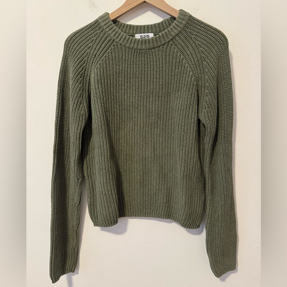 525 America Olive Crew Neck Sweater